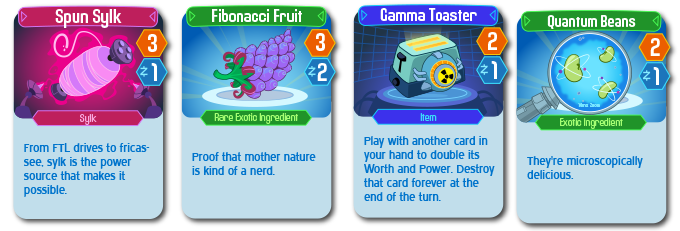 Space Food Truck Cards